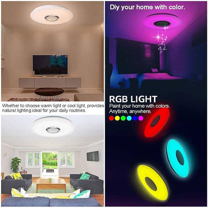 Plafonnier LED RGB avec haut-parleur Bluetooth