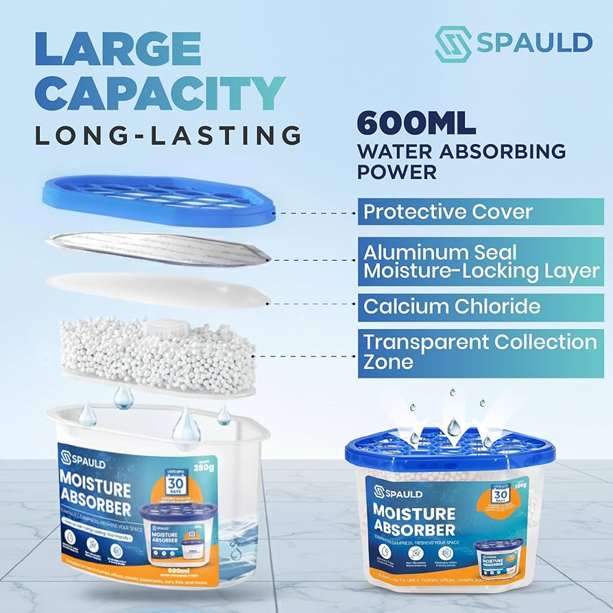 Lot de 6 absorbeurs d'humidité