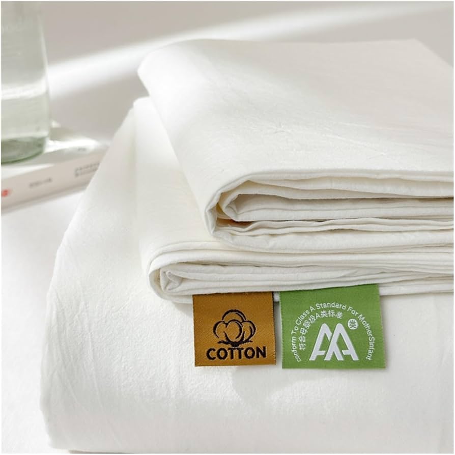 Drap plat 100 % coton lavé