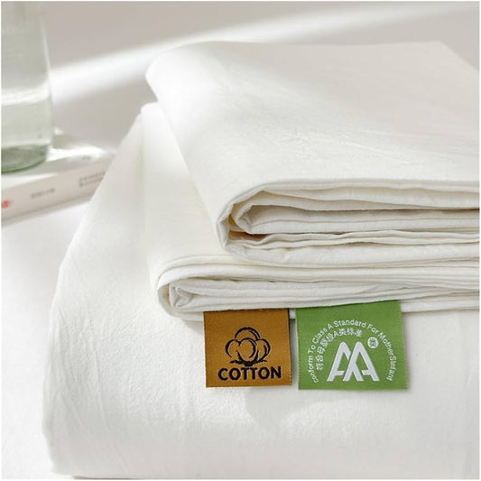 Drap plat 100 % coton lavé