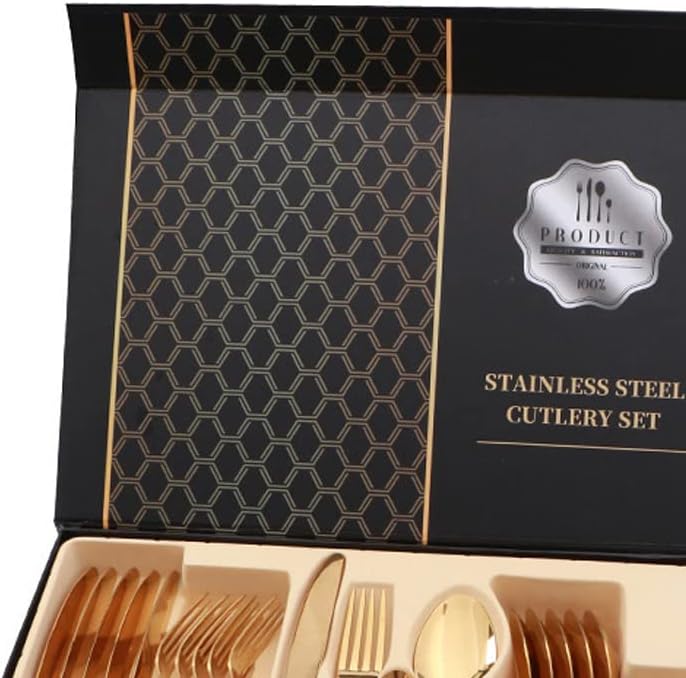 Ensemble de couverts 20 pièces, coffret cadeau en acier inoxydable