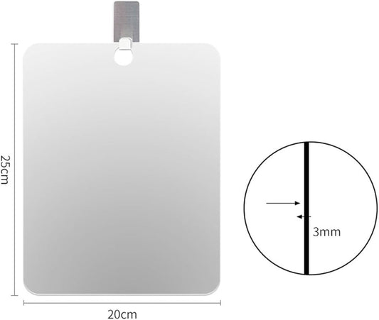 Miroir de douche incassable et antibuée pour le rasage