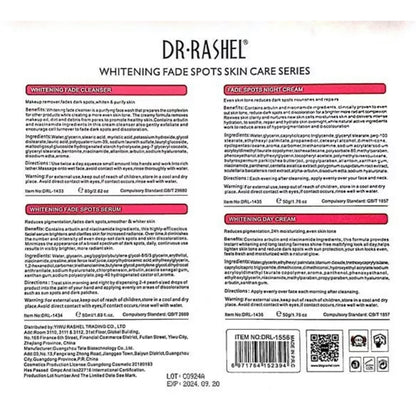 Coffret de 4 soins éclaircissants pour la peau Dr Rashel White Skin, anti-taches