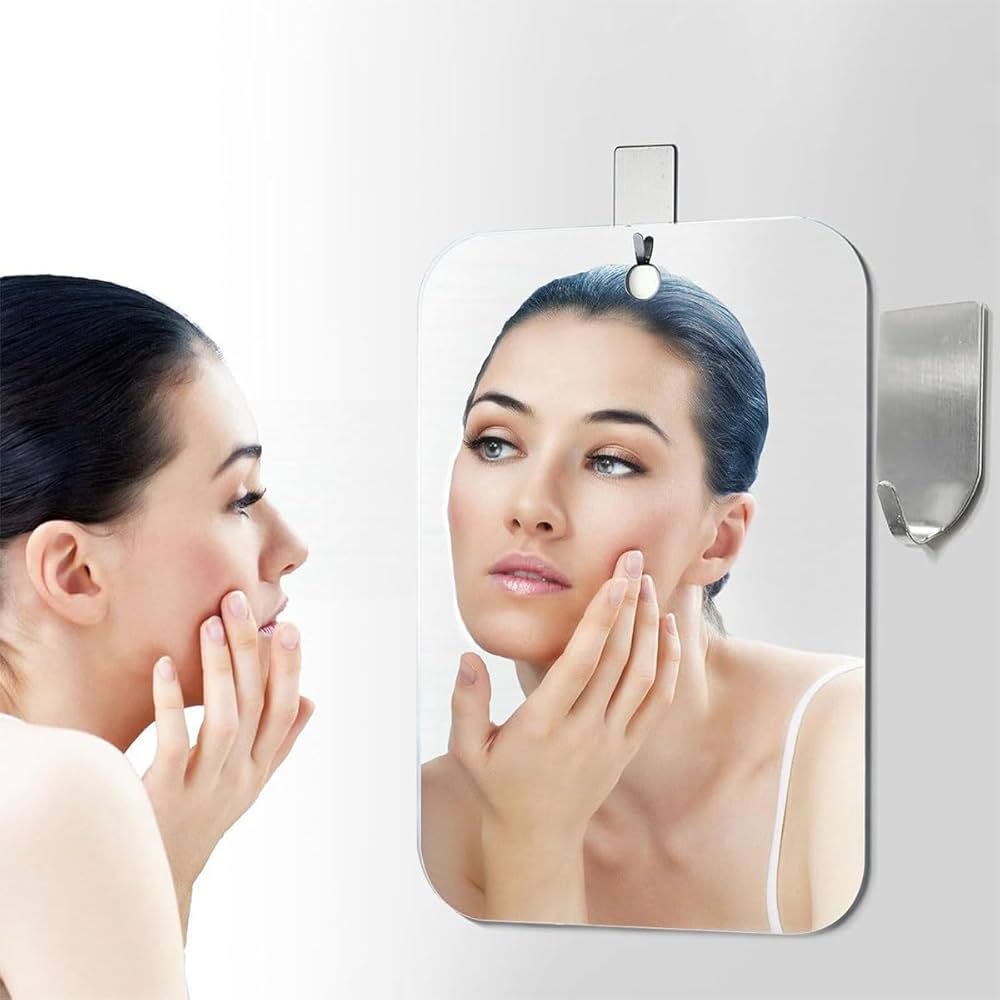 Miroir de douche incassable et antibuée pour le rasage