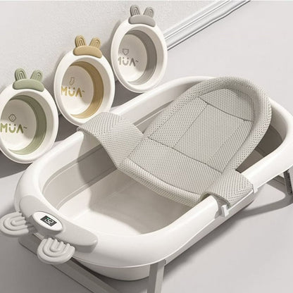 Baignoire bébé pliable et agrandie pour nourrissons et jeunes enfants
