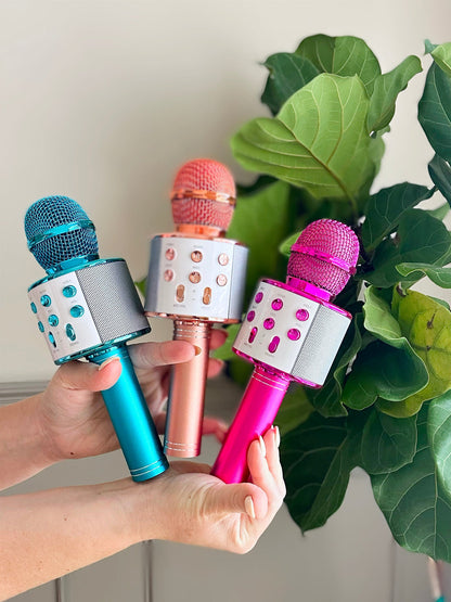 Microphone de karaoké aux couleurs assorties
