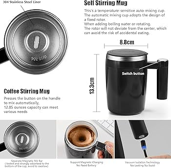 Tasse à café avec agitateur automatique
