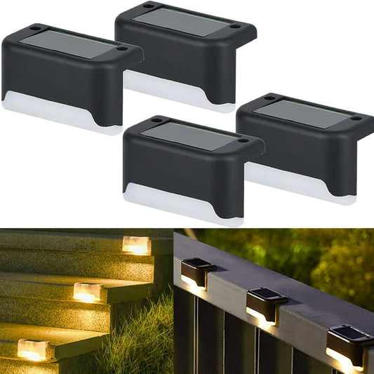 Éclairage solaire d'extérieur pour terrasse – Lot de 4 lampes