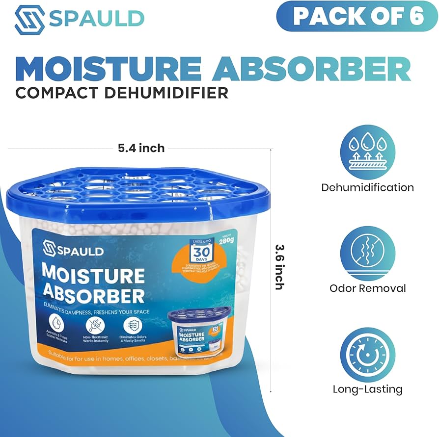 Lot de 6 absorbeurs d'humidité