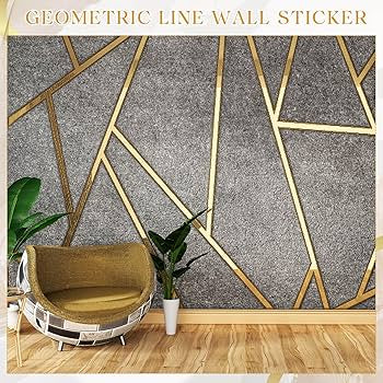 Lot de 24 autocollants muraux métalliques