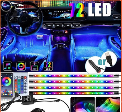 Kit LED Ambiance Voiture – Contrôle App + Télécommande