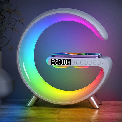 Lampe intelligente en forme de G avec chargeur sans fil