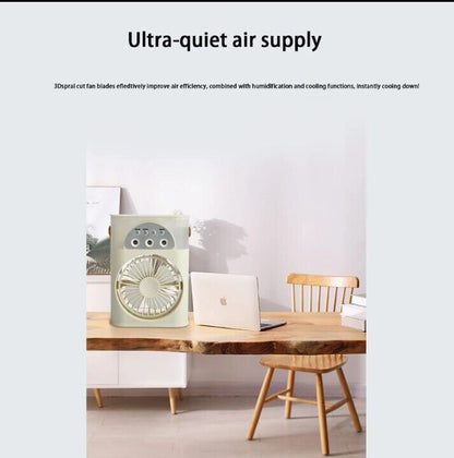 Mini Ventilateur Multifonctionnel avec Réservoir d’Eau