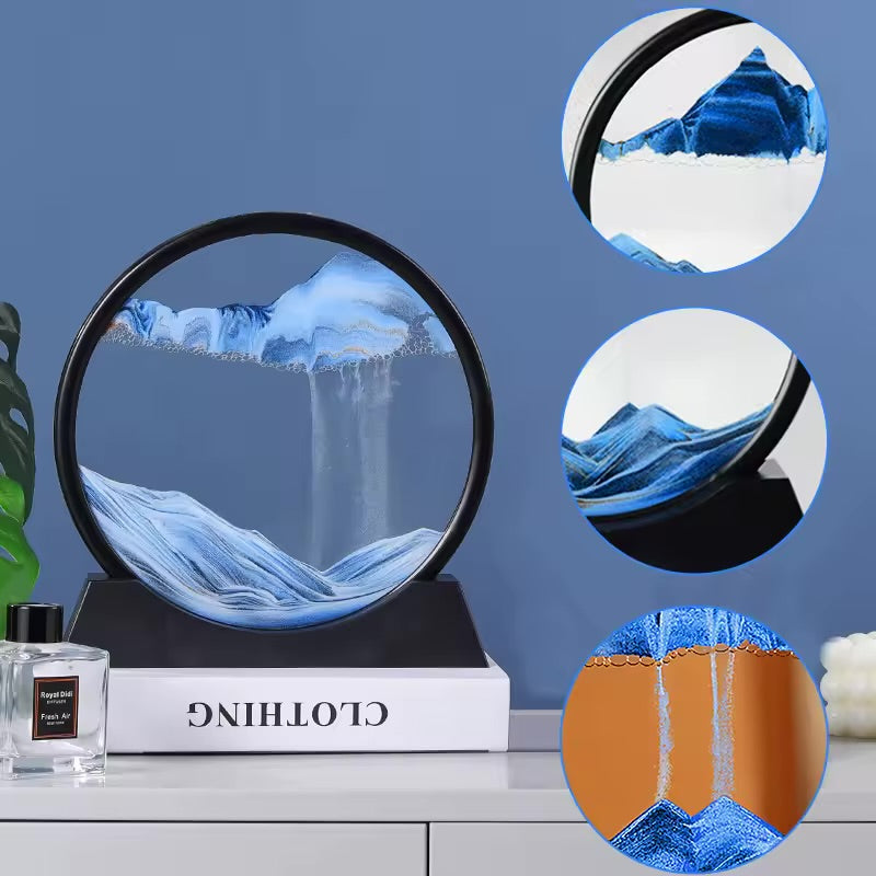 Cadre Déco Sablier 3D – Moving Sand Art Anti-Stress