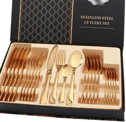 Ensemble de couverts 20 pièces, coffret cadeau en acier inoxydable