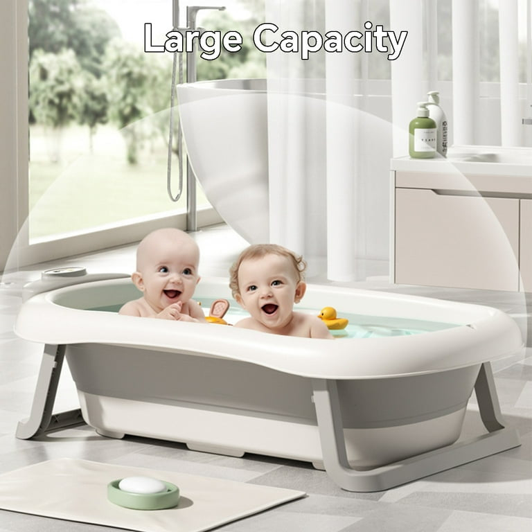 Baignoire bébé pliable et agrandie pour nourrissons et jeunes enfants