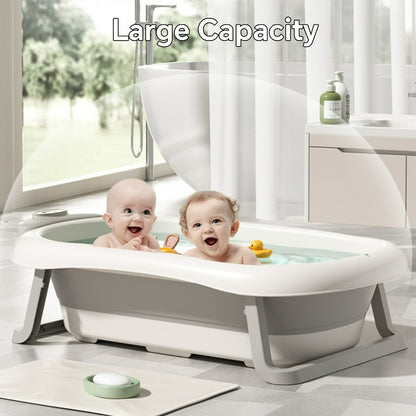 Baignoire bébé pliable et agrandie pour nourrissons et jeunes enfants