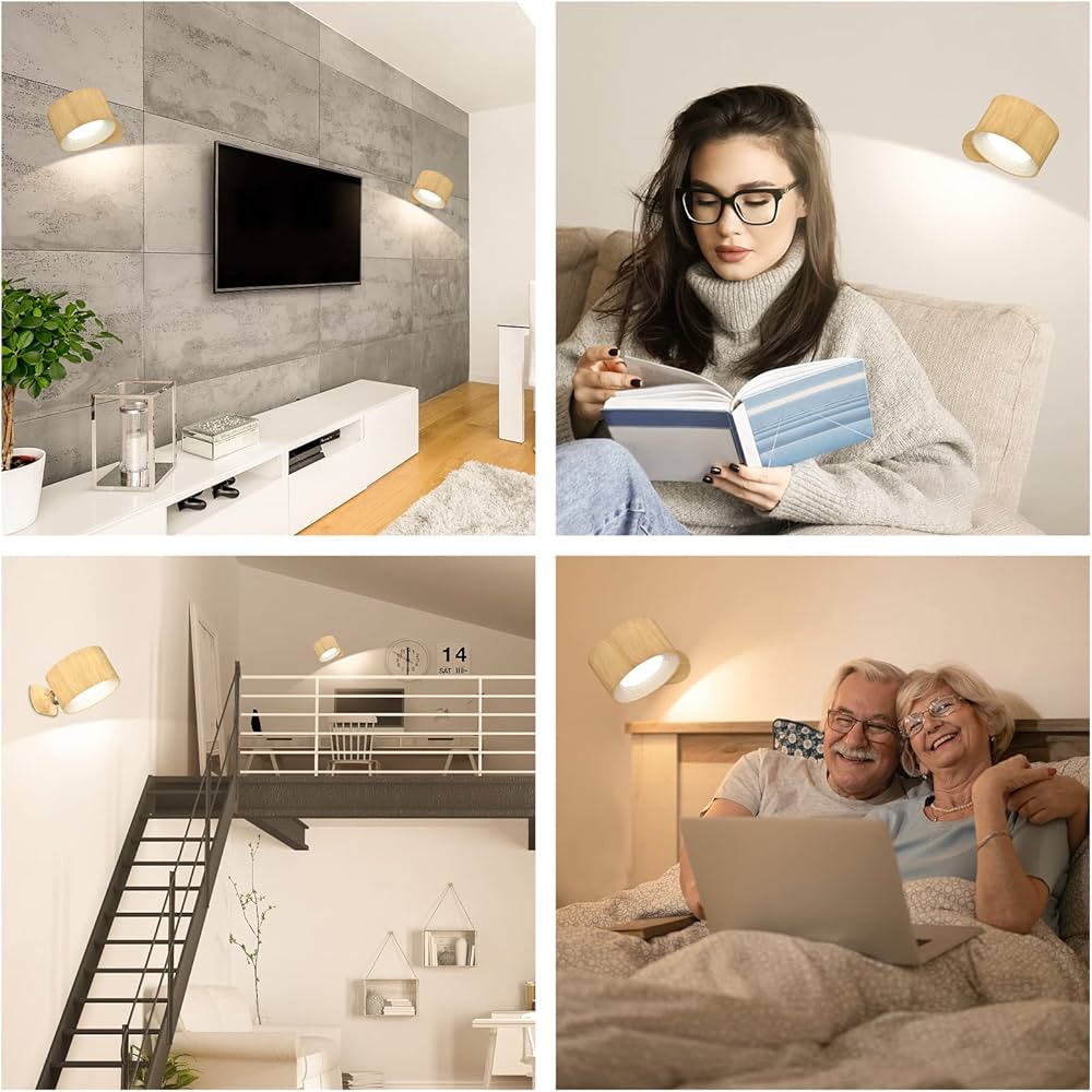 Lampes murales LED avec batterie rechargeable