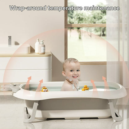 Baignoire bébé pliable et agrandie pour nourrissons et jeunes enfants