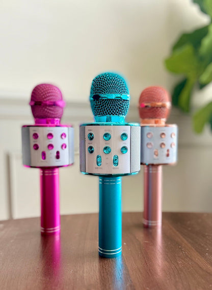 Microphone de karaoké aux couleurs assorties