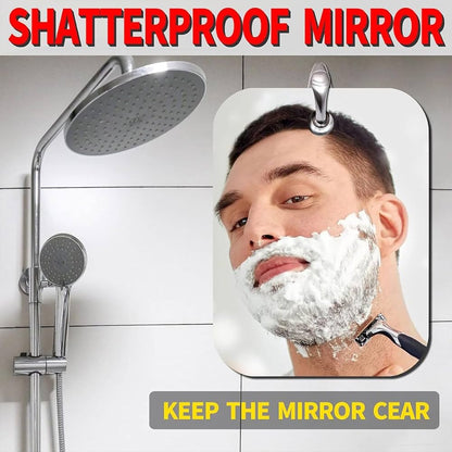 Miroir de douche incassable et antibuée pour le rasage
