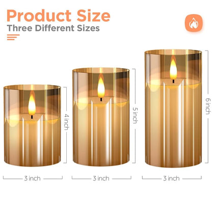 Bougies LED sans flamme en verre