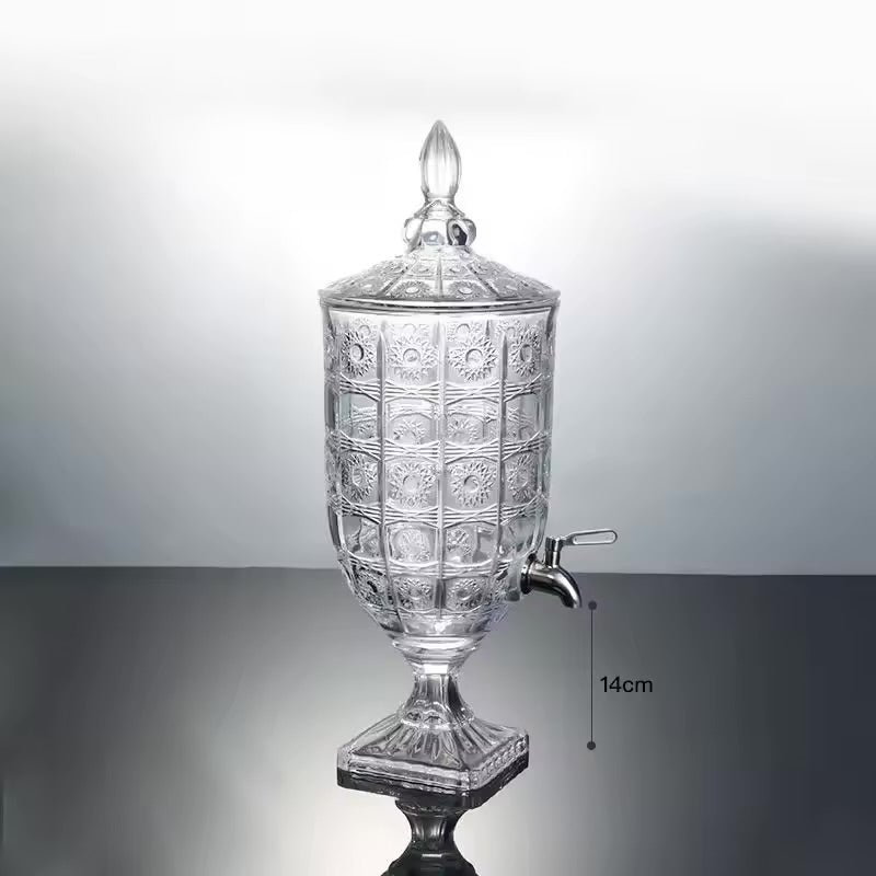 Distributeur de Boisson en Verre – Style Vintage sur Pied