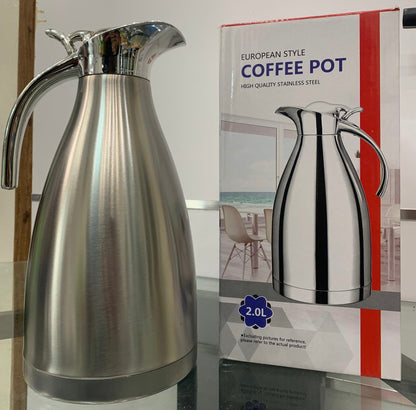 Thermos isotherme classique en acier inoxydable de 2 litres