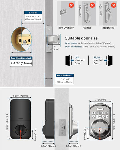 Serrure de porte d'entrée sans clé
