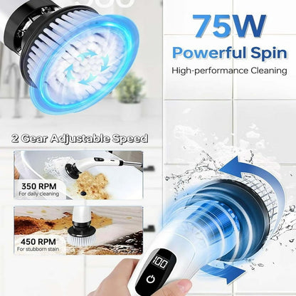 Brosse de nettoyage électrique rotative