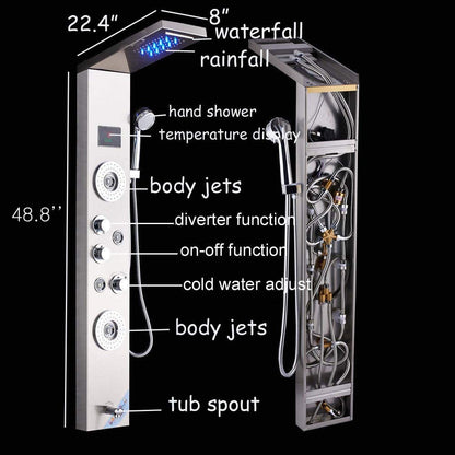 Colonne de douche en acier inoxydable