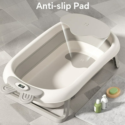 Baignoire bébé pliable et agrandie pour nourrissons et jeunes enfants