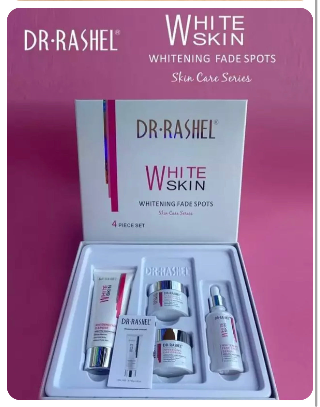 Coffret de 4 soins éclaircissants pour la peau Dr Rashel White Skin, anti-taches