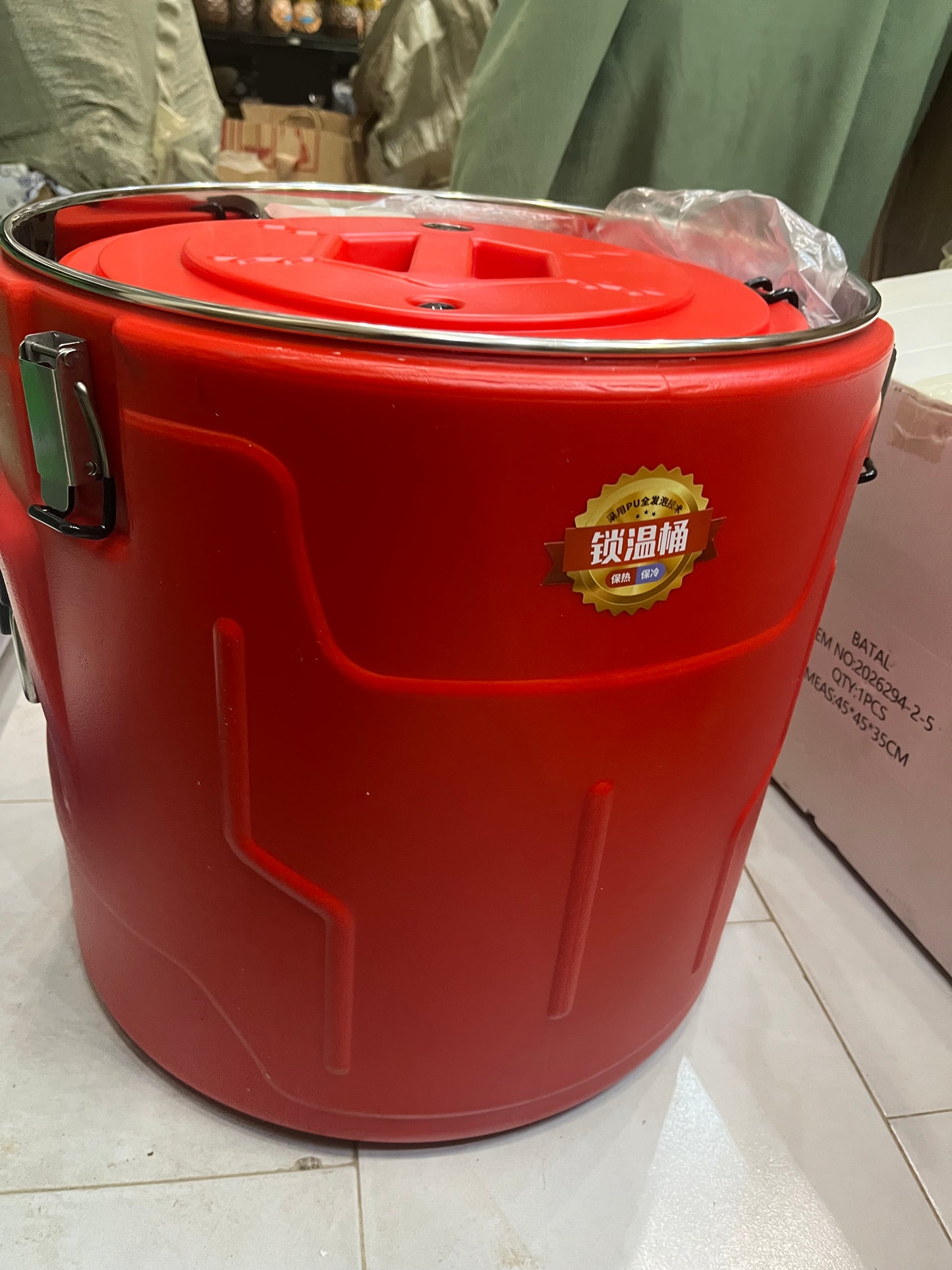 Réchaud isotherme en acier inoxydable de grande capacité pour aliments 3pcs