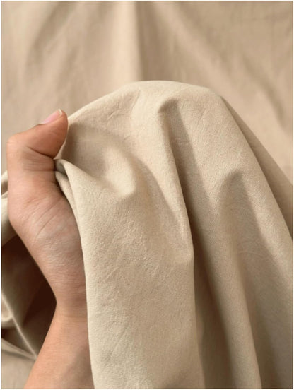 Drap plat 100 % coton lavé