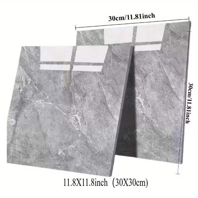 panneaux Sol étanches à motif marbre gris