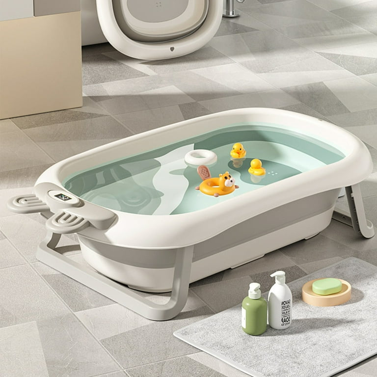 Baignoire bébé pliable et agrandie pour nourrissons et jeunes enfants