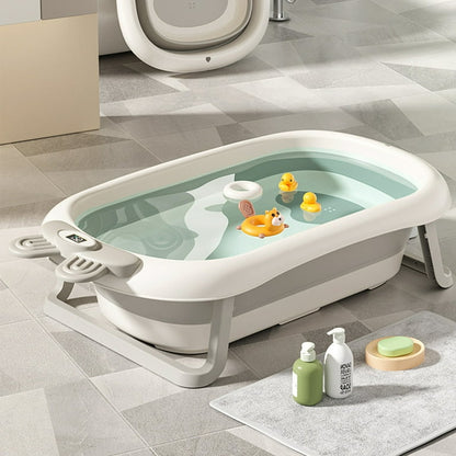Baignoire bébé pliable et agrandie pour nourrissons et jeunes enfants