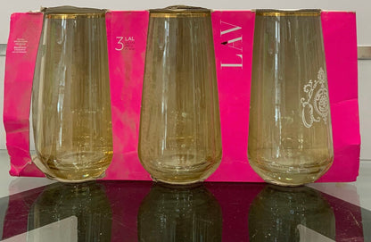 Set de 3 Verres LAV – Finition Dorée