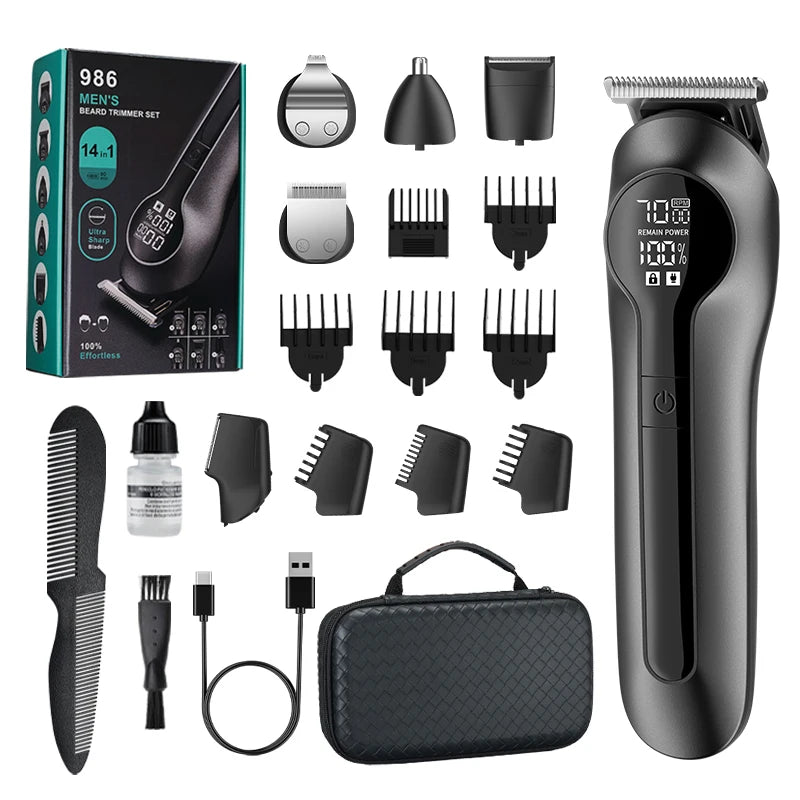 Kit de tondeuse à barbe multifonction pour homme