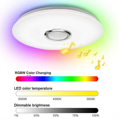 Plafonnier LED RGB avec haut-parleur Bluetooth