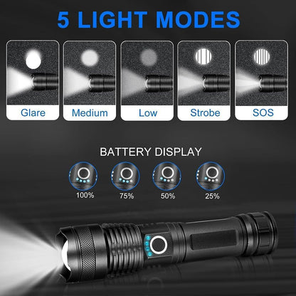 Lampes de poche LED rechargeables haute luminosité