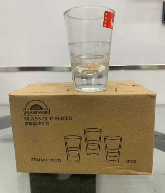 Set de 6 Petits Verres Ataya – Verre Transparent Haute Qualité