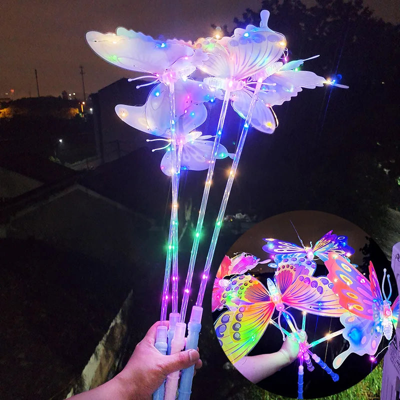 Cadeau économique : bâton lumineux LED multicolore en forme de papillon