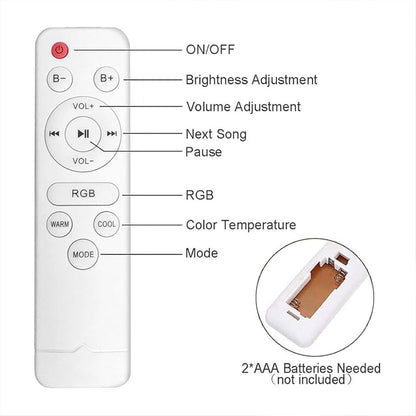 Plafonnier LED RGB avec haut-parleur Bluetooth