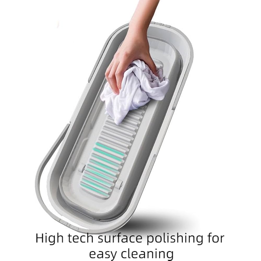 Bac Multifonction Pliable – 12 Litres (Blanc & Gris)