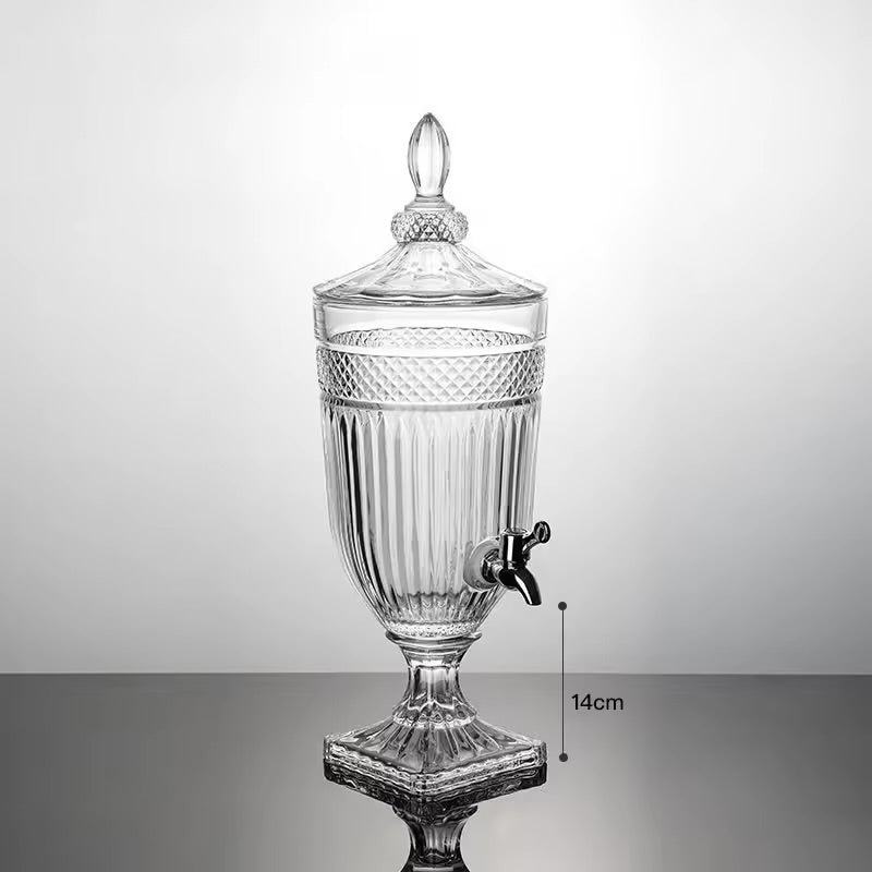 Distributeur de Boisson en Verre – Style Vintage sur Pied