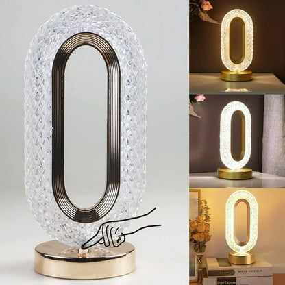 Lampe de bureau portable en cristal