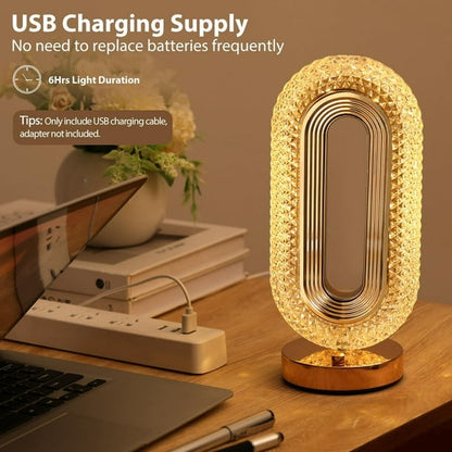Lampe de bureau portable en cristal