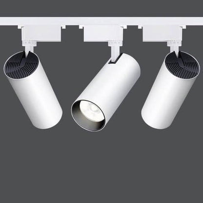 Spot LED sur rail COB 30 W en alliage d'aluminium à dissipation thermique rapide, lot de 3 (blanc)